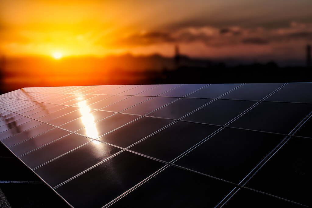 Painel solar instalado para geração distribuída